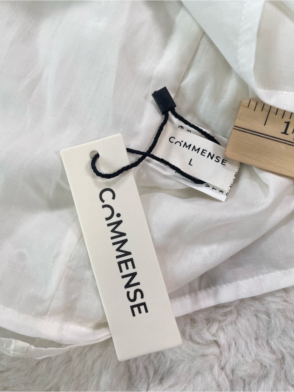 Commense white Embroidered Lace Peasant Top, Size XL, - Picture 9 of 11